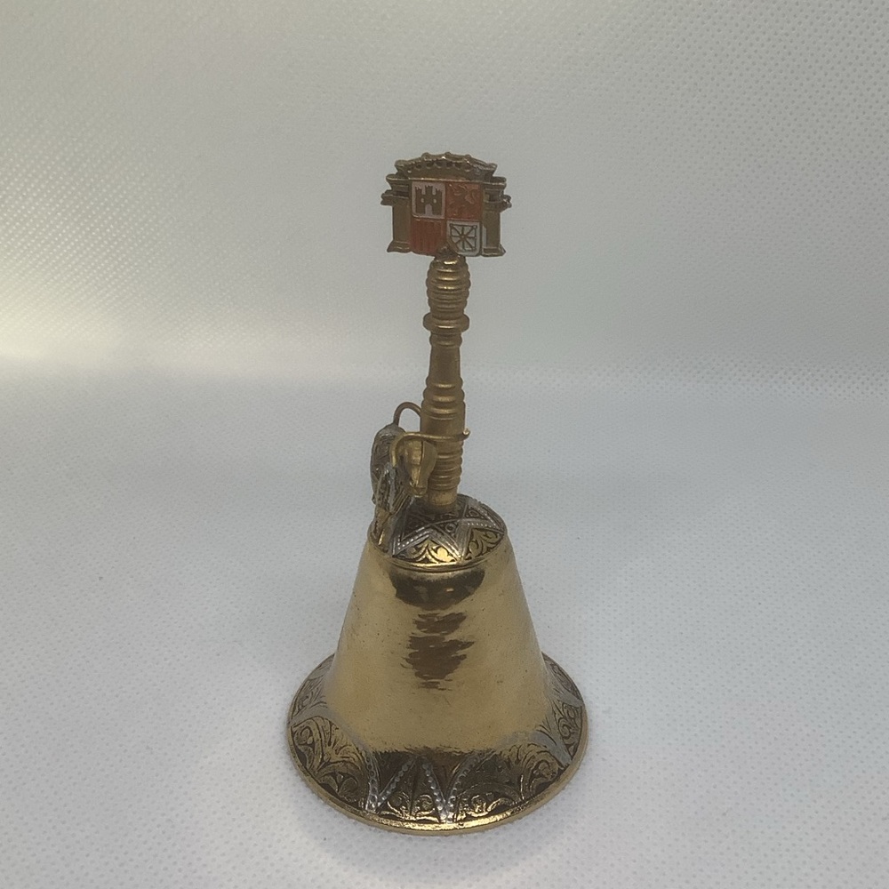 Spanish Coat Of Arms Brass Bell